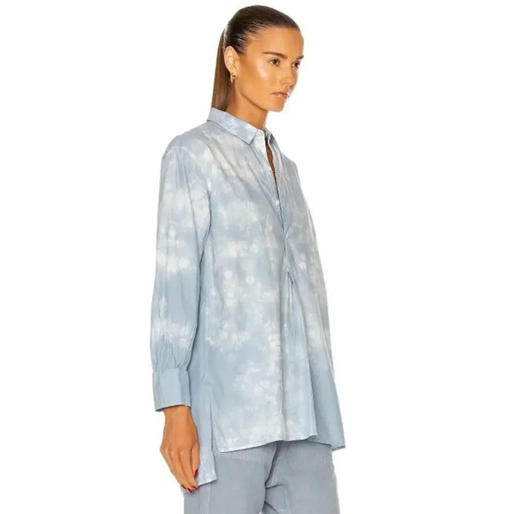 Nili Lotan Ambrose Tie Dye Cotton Button Up Top Size XS - Picture 5 of 9